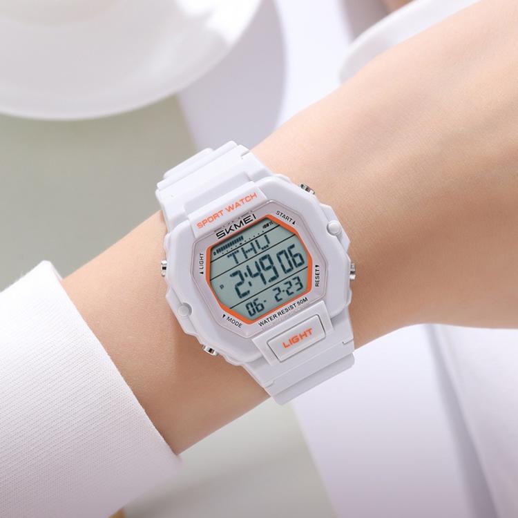 SKMEI 2573 Multifunctional Luminous Digital Watch With Alarm 50-Meter Water-Resistant Student Watch(Gray)