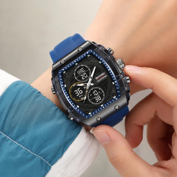 SKMEI 2602 Multifunctional Dual-Display Sports Watch 50m Life Water-Resistant Chronograph Luminous Outdoor Digital Watch(Royal Blue)