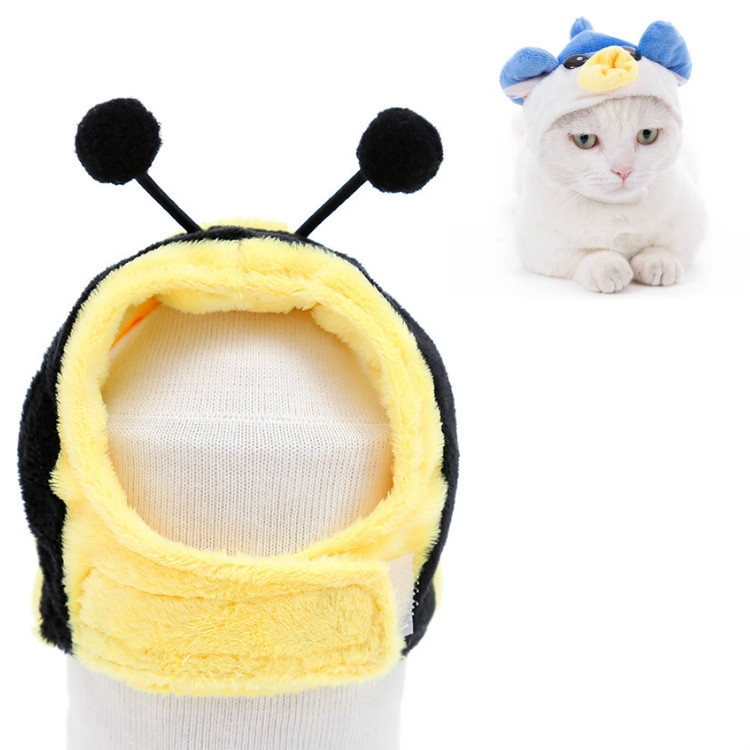 Soft Cat Headgear Cat Dog Cross Dress Pet Hat, Size: S(Bee)
