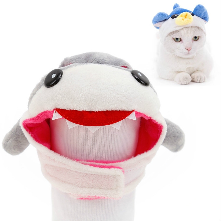 Soft Cat Headgear Cat Dog Cross Dress Pet Hat, Size: XS(Shark)