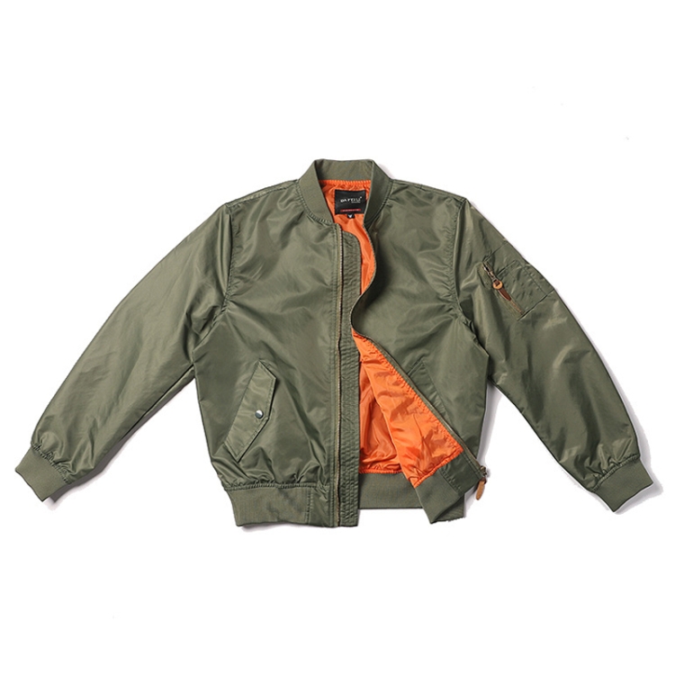 Spring Autumn Thin Man Jacket Loose Nylon Baseball Clothing, Size: XXL(Green)