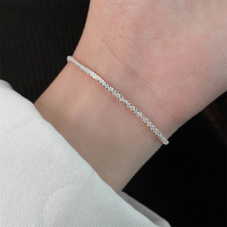 Sterling Silver Gypsophila Beanie Ladies Bracelet, Specification:SL0004