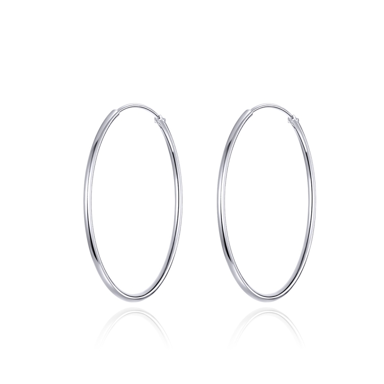 Sterling Silver Stud Earrings Big Earring S925 Silver Earrings Platinum Earrings