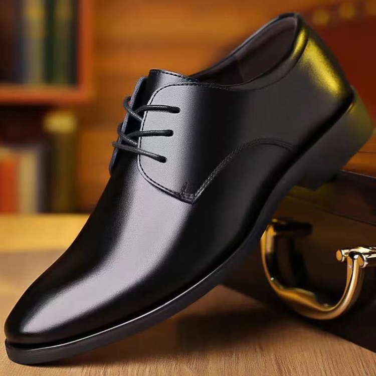 Suit Groomsmen Men Shoes Business Formal Casual Leather Dhoes, Size: 44(Black)