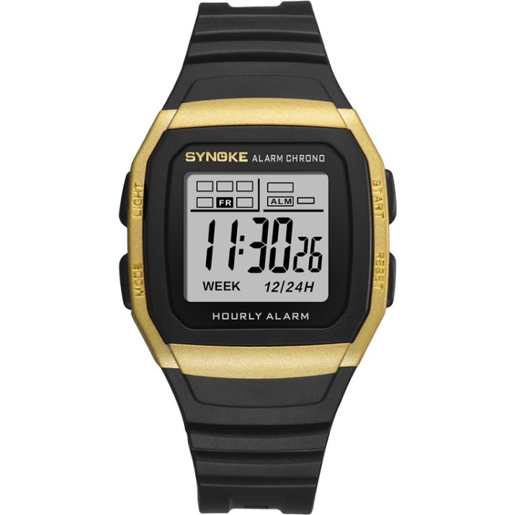 SYNOKE 9023B Multifunctional Sports Shockproof & Waterproof Electronic Watch(Gold)