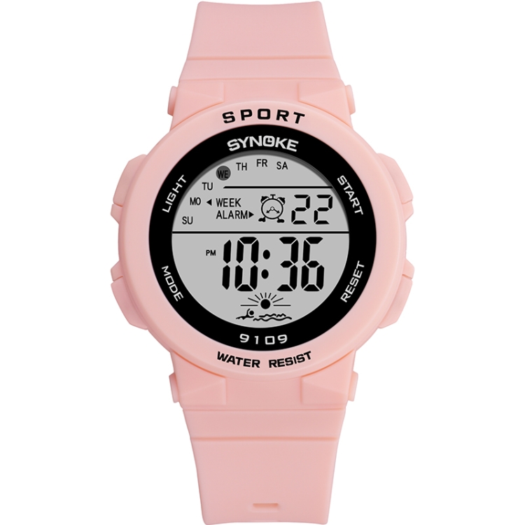 SYNOKE 9109 Student Multifunctional Waterproof Colorful Luminous Electronic Watch(Pink)
