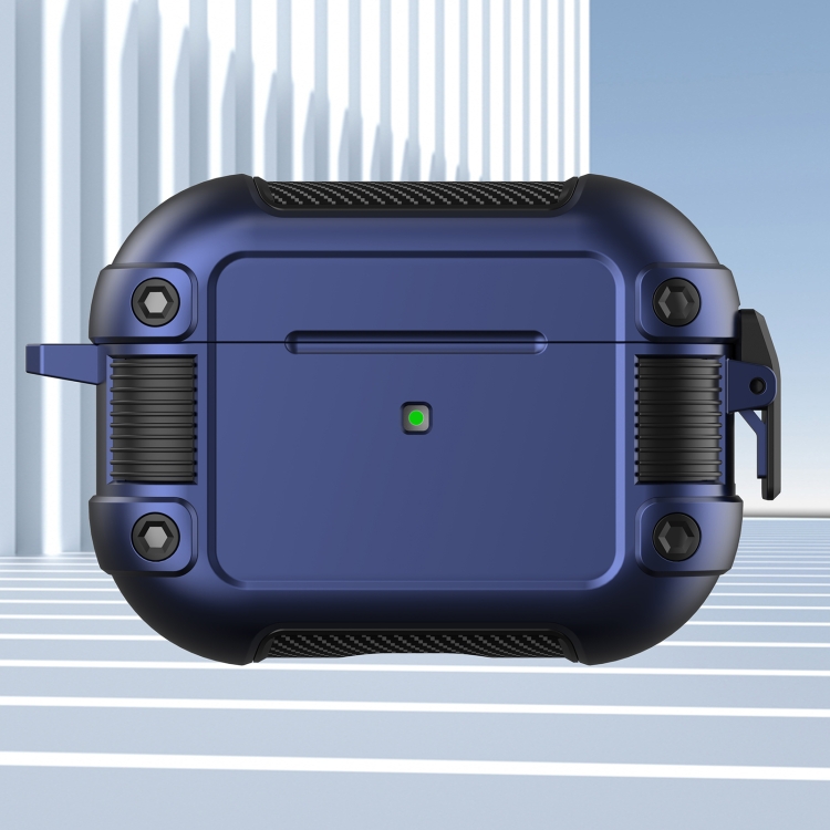 Tank TPU+PC Wireless Earphone Protective Case For AirPods Pro(Blue)