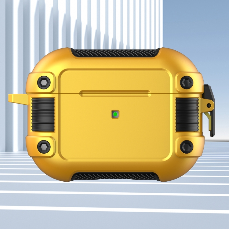 Tank TPU+PC Wireless Earphone Protective Case For AirPods Pro(Yellow)