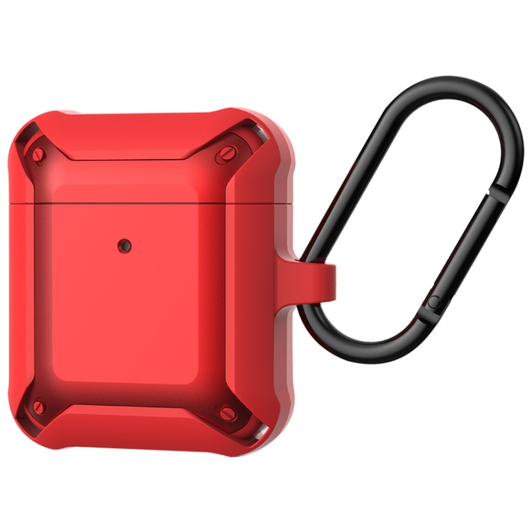 Wireless Earphones Shockproof Bumblebee Armor Silicone Protective Case For AirPods 1 / 2(Red)