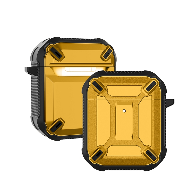 Wireless Earphones Shockproof King Kong Armor Silicone Protective Case For AirPods 1/2(Yellow)