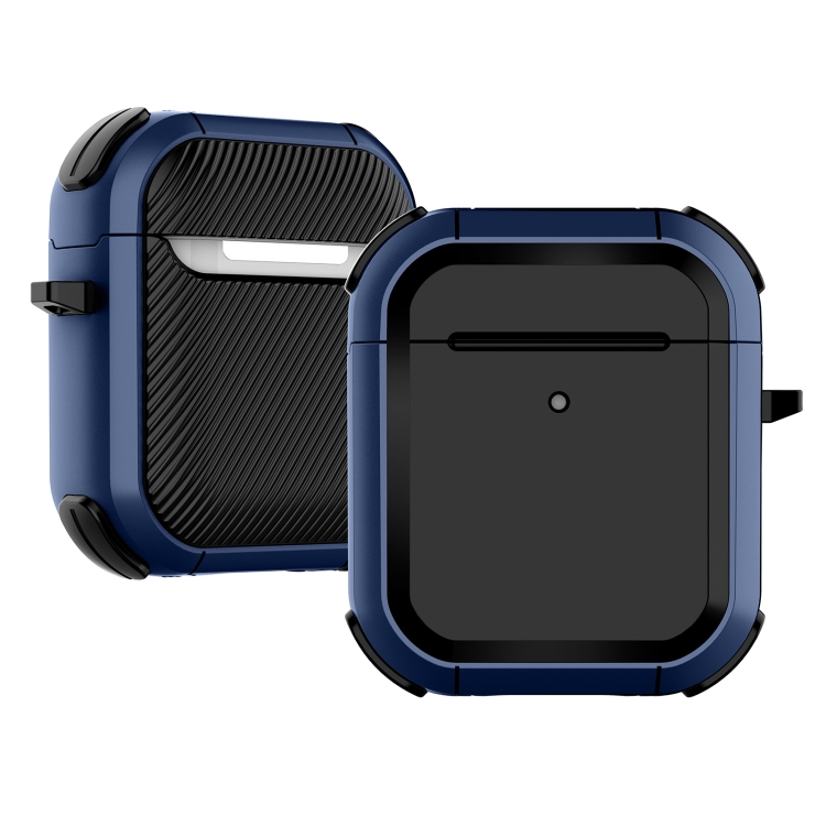 Wireless Earphones Shockproof Thunder Mecha TPU Protective Case For AirPods 1/2(Blue)