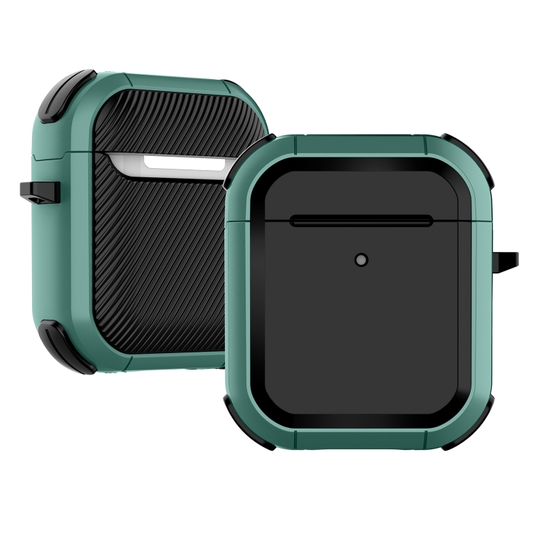 Wireless Earphones Shockproof Thunder Mecha TPU Protective Case For AirPods 1/2(Green)