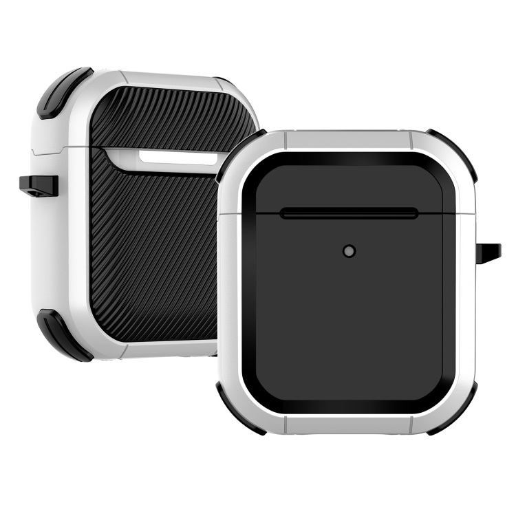 Wireless Earphones Shockproof Thunder Mecha TPU Protective Case For AirPods 1/2(White)