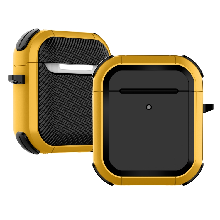 Wireless Earphones Shockproof Thunder Mecha TPU Protective Case For AirPods 1/2(Yellow)