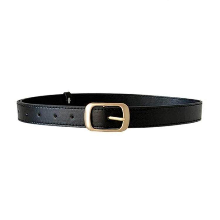 Women Retro Minimalist Jeans Belt, Length: 110cm(Black)