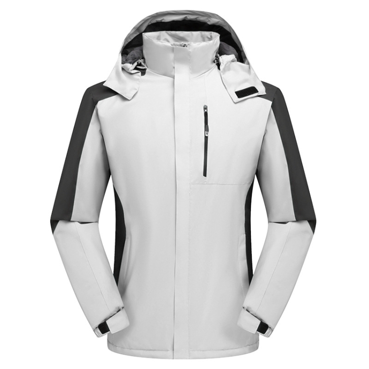 Women Winter Fleece Windproof Warm Jacket Outdoor Waterproof Breathable Mountaineering Clothing, Size: XXXL(White)