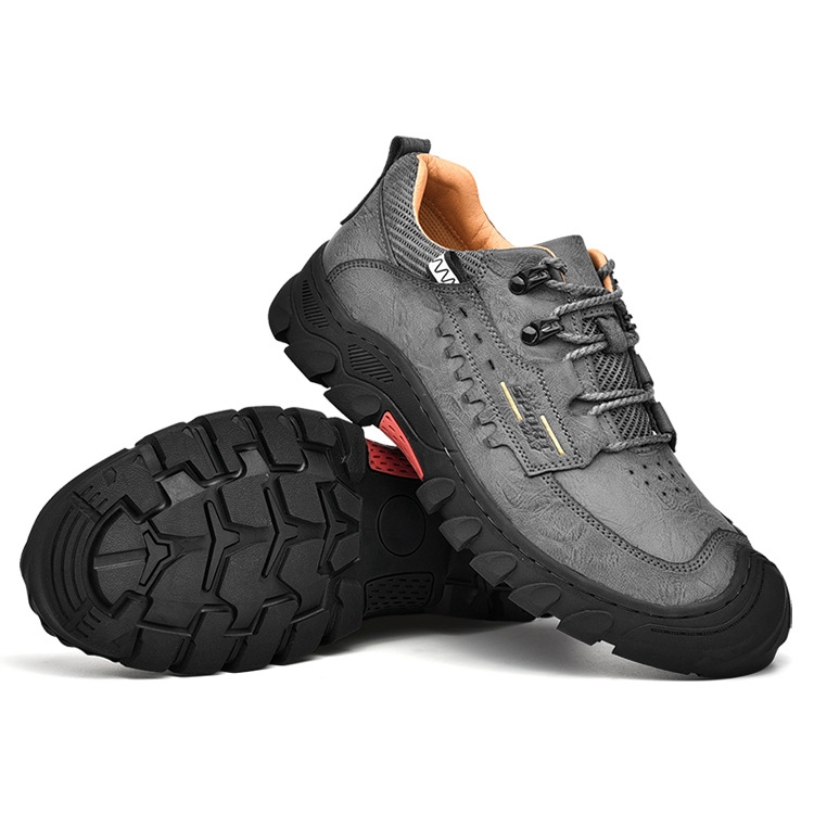 XZ2182 Autumn Men Outdoor Hiking Shoes Cowhide Laced Thick-Soled Men Shoes - Miniatura 2