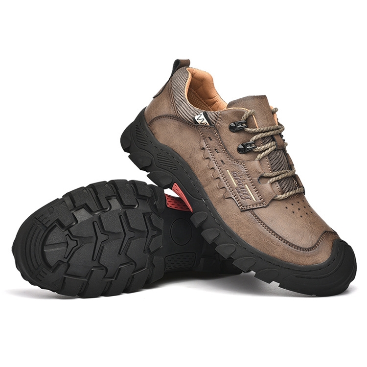 XZ2182 Autumn Men Outdoor Hiking Shoes Cowhide Laced Thick-Soled Men Shoes - Miniatura 3