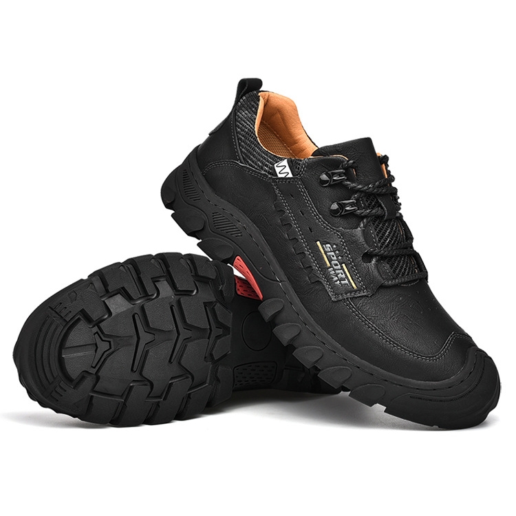 XZ2182 Autumn Men Outdoor Hiking Shoes Cowhide Laced Thick-Soled Men Shoes - Miniatura 4