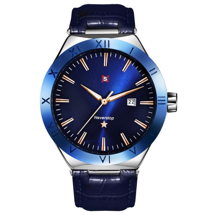 YAZOLE N953 Simple Business Men Watch Luminous Calendar Student Watch(Blue)