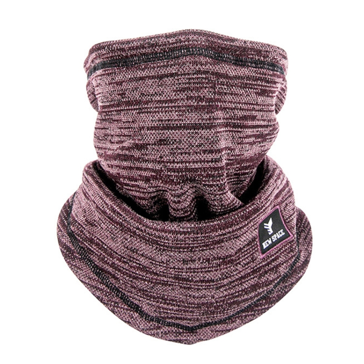 YIPINU YPU-5 Autumn/Winter Warm Bib Cycling Mask Thick Polar Fleece Scarf, Size: Free Code(Dark Purple)