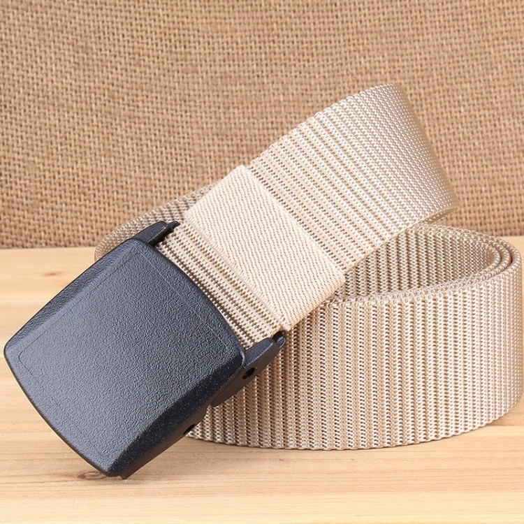 YKK 3.8cm Wide Outdoor Riding Hiking Sports Casual Style Multifunctional Nylon Waist Belt (Khaki)